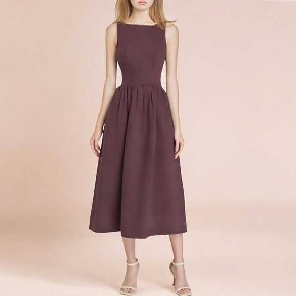 Wayf Dresses & Skirts - WAYF Amelia Denim Midi Dress Brown Women’s Medium 🤎